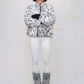 Halo Puffer Jacket Print - AOP Serpentis White