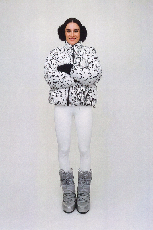 Halo Puffer Jacket Print - AOP Serpentis White