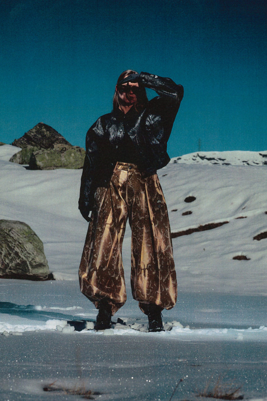 Cyber DS Denim Pants Print - Artwork Serpentis