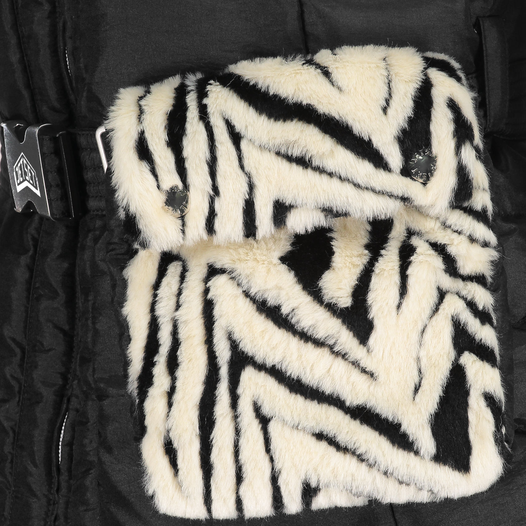 Gilet Gardena in pelliccia zebrata