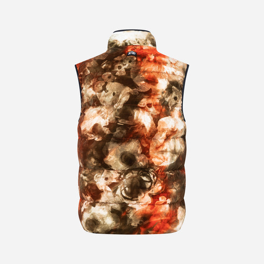 Alain Padded Vest - Camou Print Rust