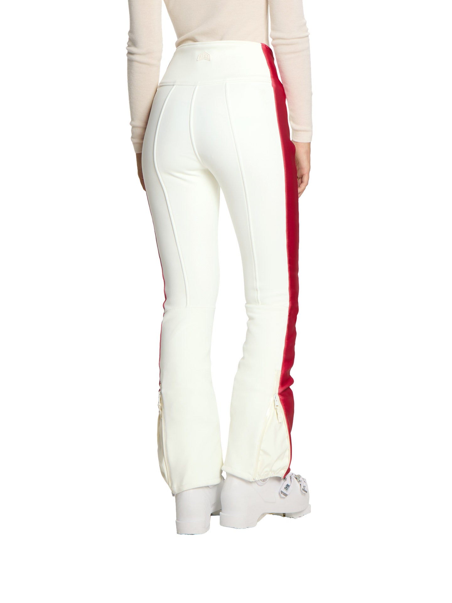 Mikaela Ski Pants - Off White-Red