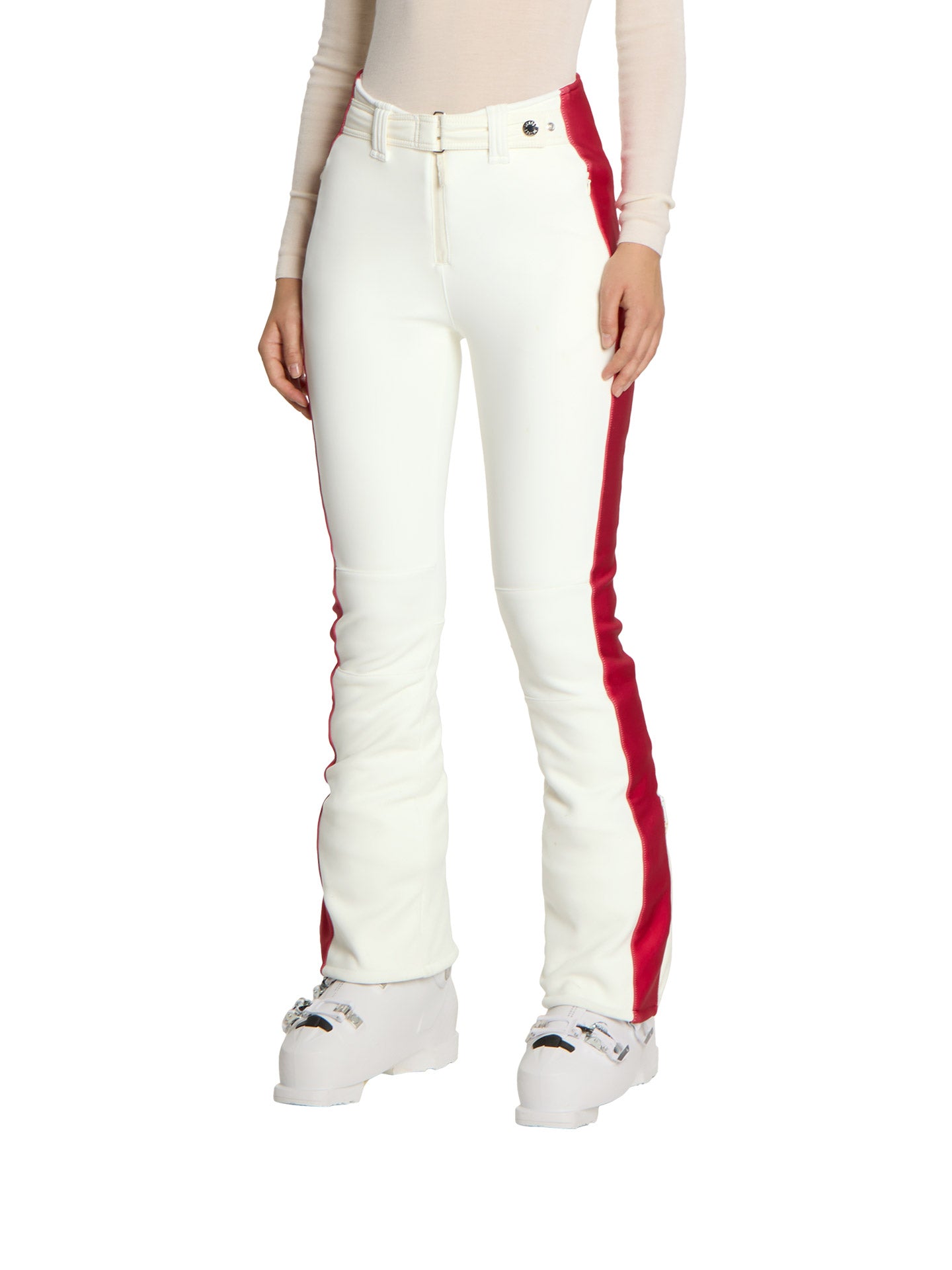 Mikaela Ski Pants - Off White-Red