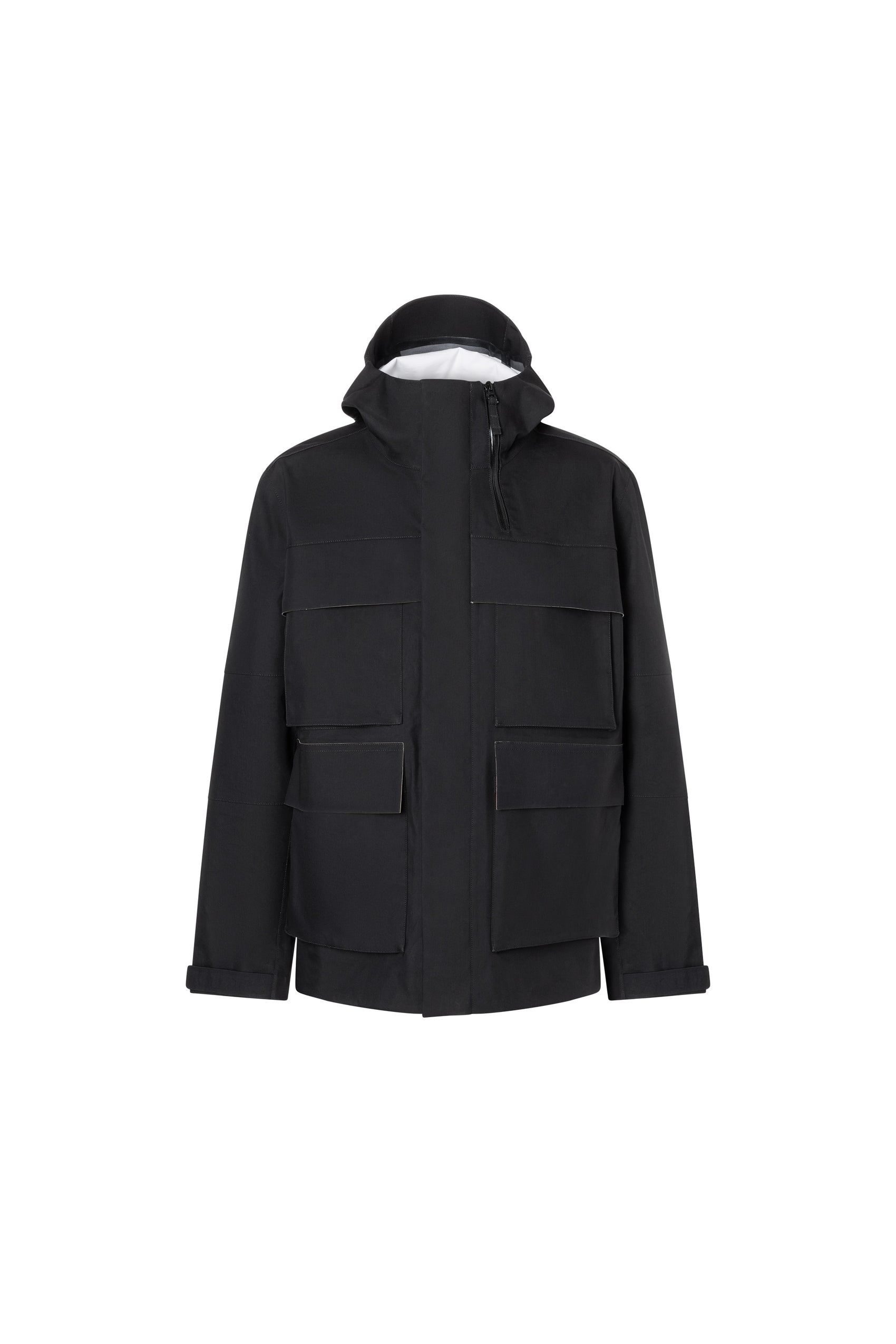 Yves Hooded City Jacket - Black