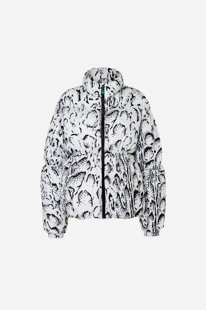 Halo Puffer Jacket Print - AOP Serpentis White