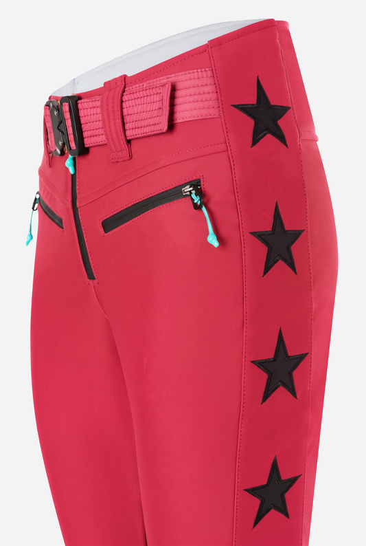 Tiby 69 black Star Ski Pants - Rosso