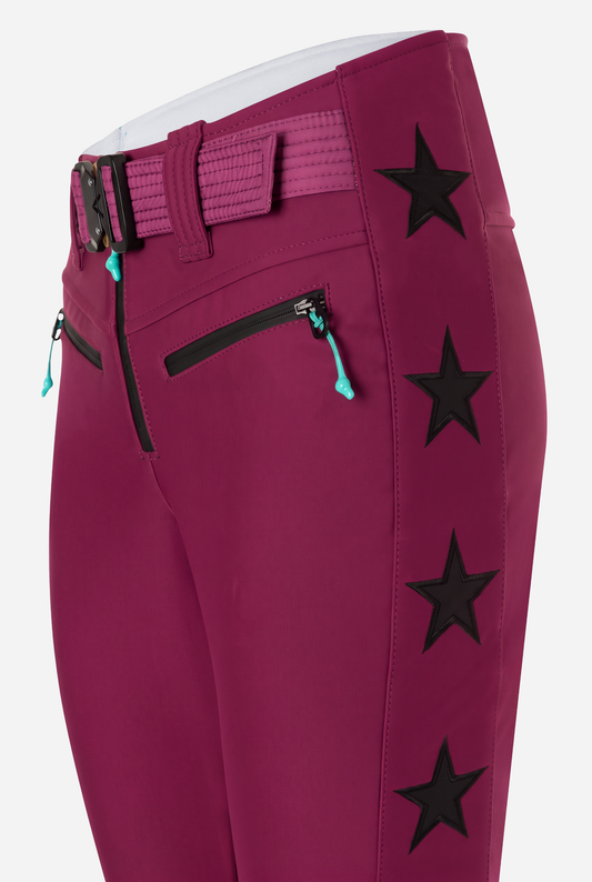 Tiby 69 black Star Ski Pants - Bordeaux