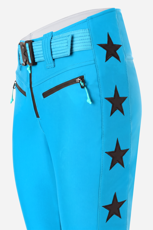 Tiby 69 black Star Ski Pants - Turchese