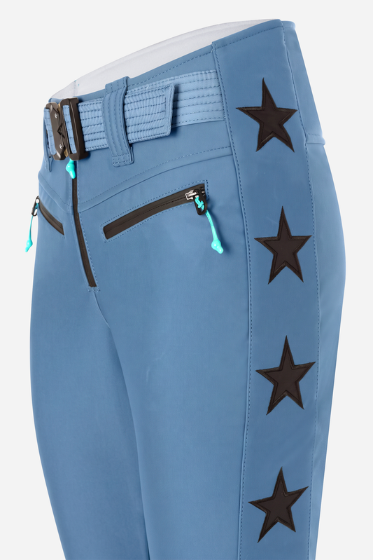 Tiby 69 black Star Ski Pants - Stone Blue