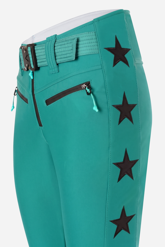 Tiby 69 black Star Ski Pants - Spring Green