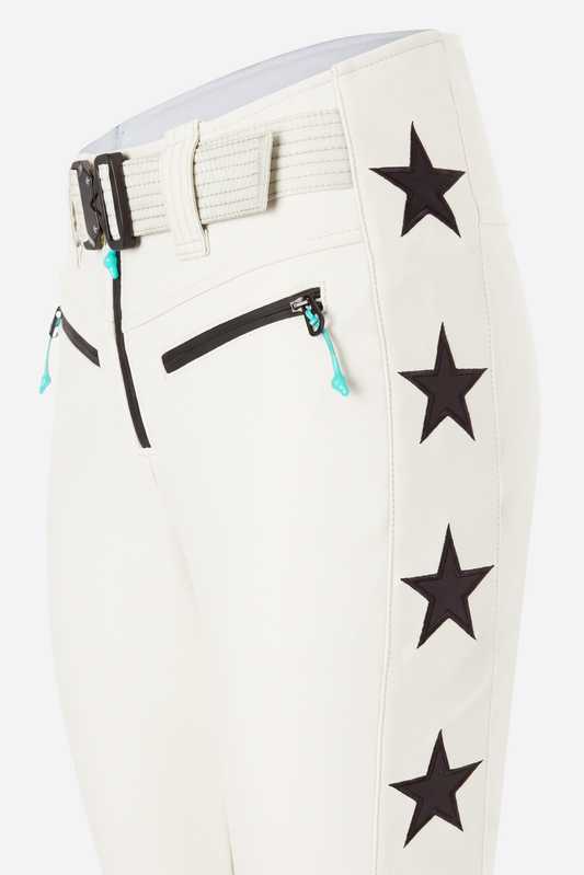Tiby 69 black Star Ski Pants - Bianco