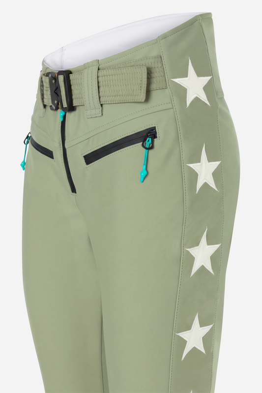 Tiby 69 white Star Ski Pants - Lichen