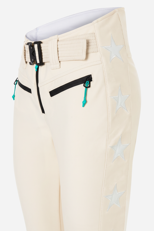 Tiby 69 white Star Ski Pants - Avorio