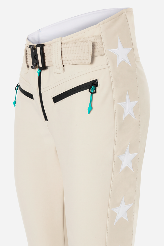 Tiby 69 white Star Ski Pants - Borotalco