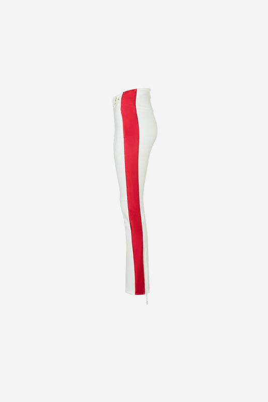 Mikaela Ski Pants - Off White-Red