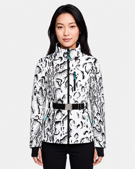 Tiby Star Ski Jacket Print - AOP Serpentis White