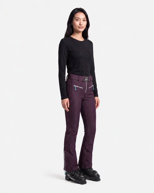 Tiby Star Ski Pants - Bordeaux Wine