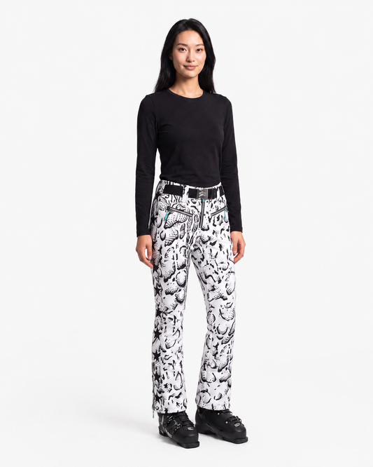 Pantalon de ski Tiby Star à imprimé - Serpentis White