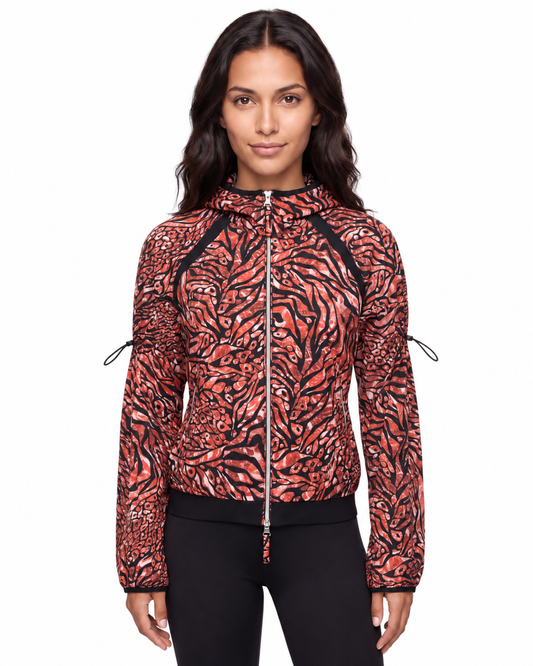 CAMPIGLIO JACKET PRINT WOMEN - Animal Print Coral