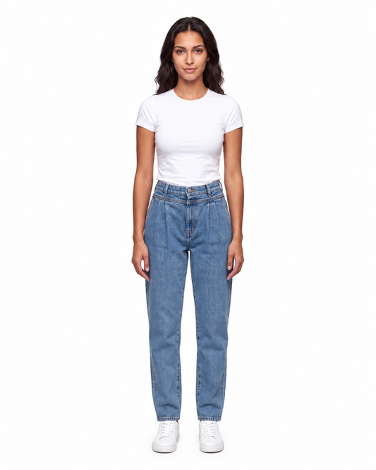 US 4 Womens High Waist - Vintage wash