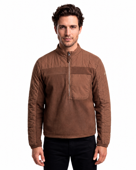Mike Halfzip Sweater - Oak