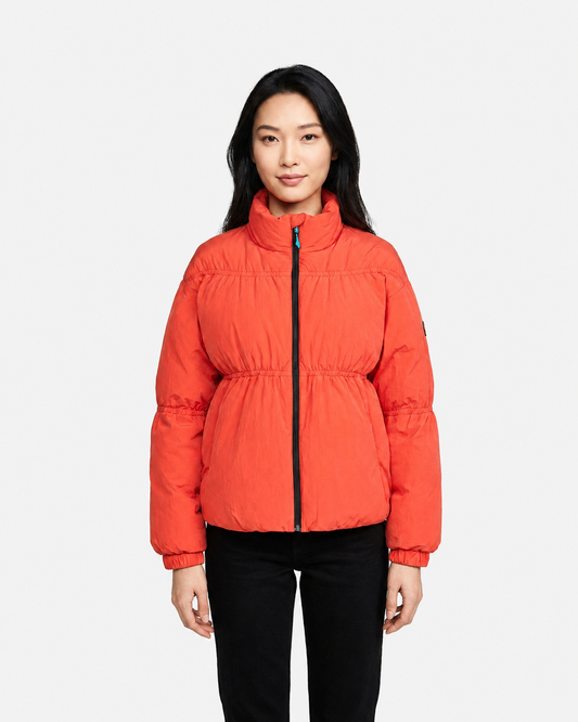 Halo Puffer Jacket - Red Grenadine