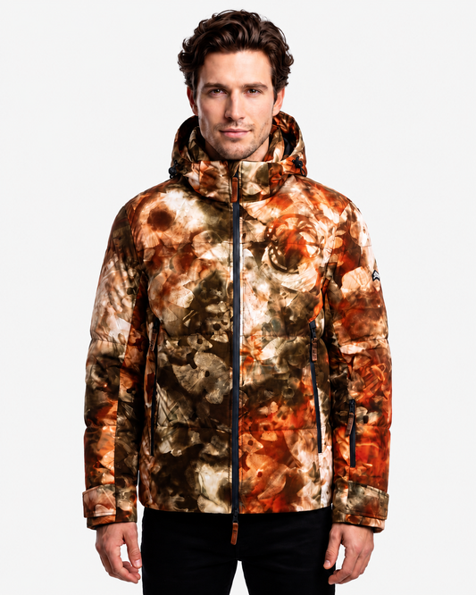 Everett Ski Jacket Print - Camou Print Rust