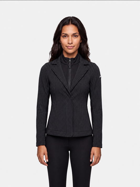 Shirley Soft Shell Jacket Pin - Pinstripe