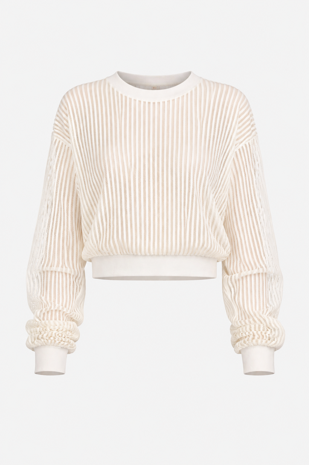 Peak Mesh Crewneck - White Foam