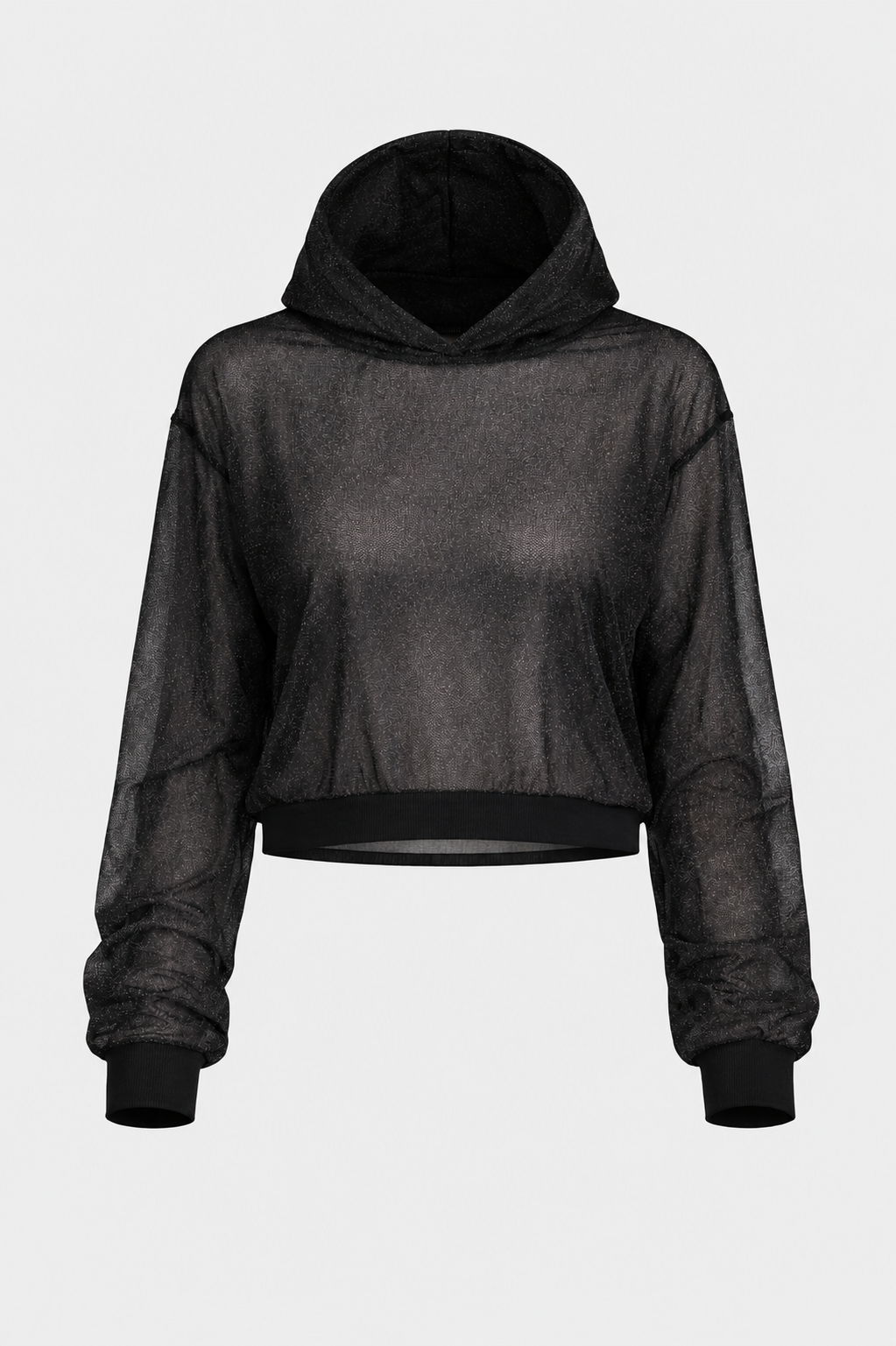 Touch Glitter Hoody - Black Caviar