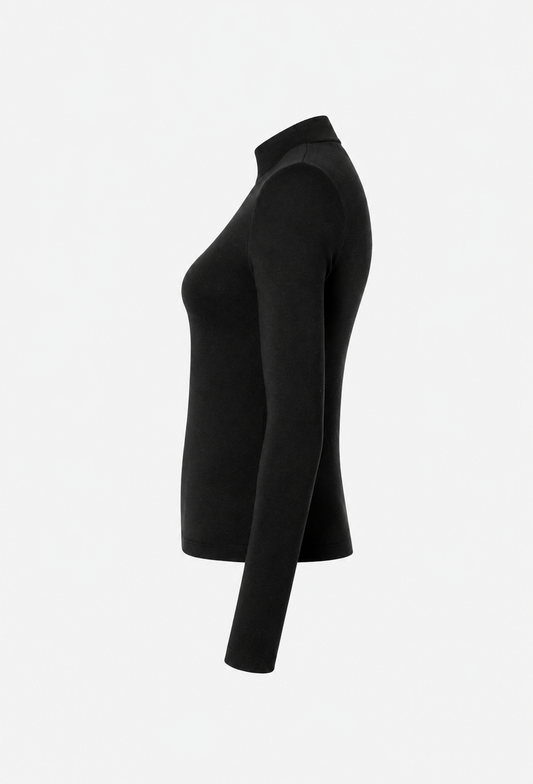 Chiara Knit Longsleeve - Black Caviar