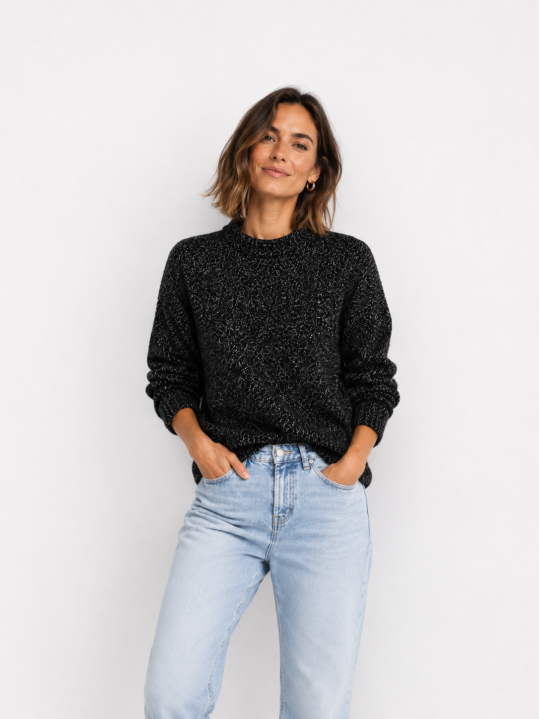 Estelle Crewneck Sweater - Black