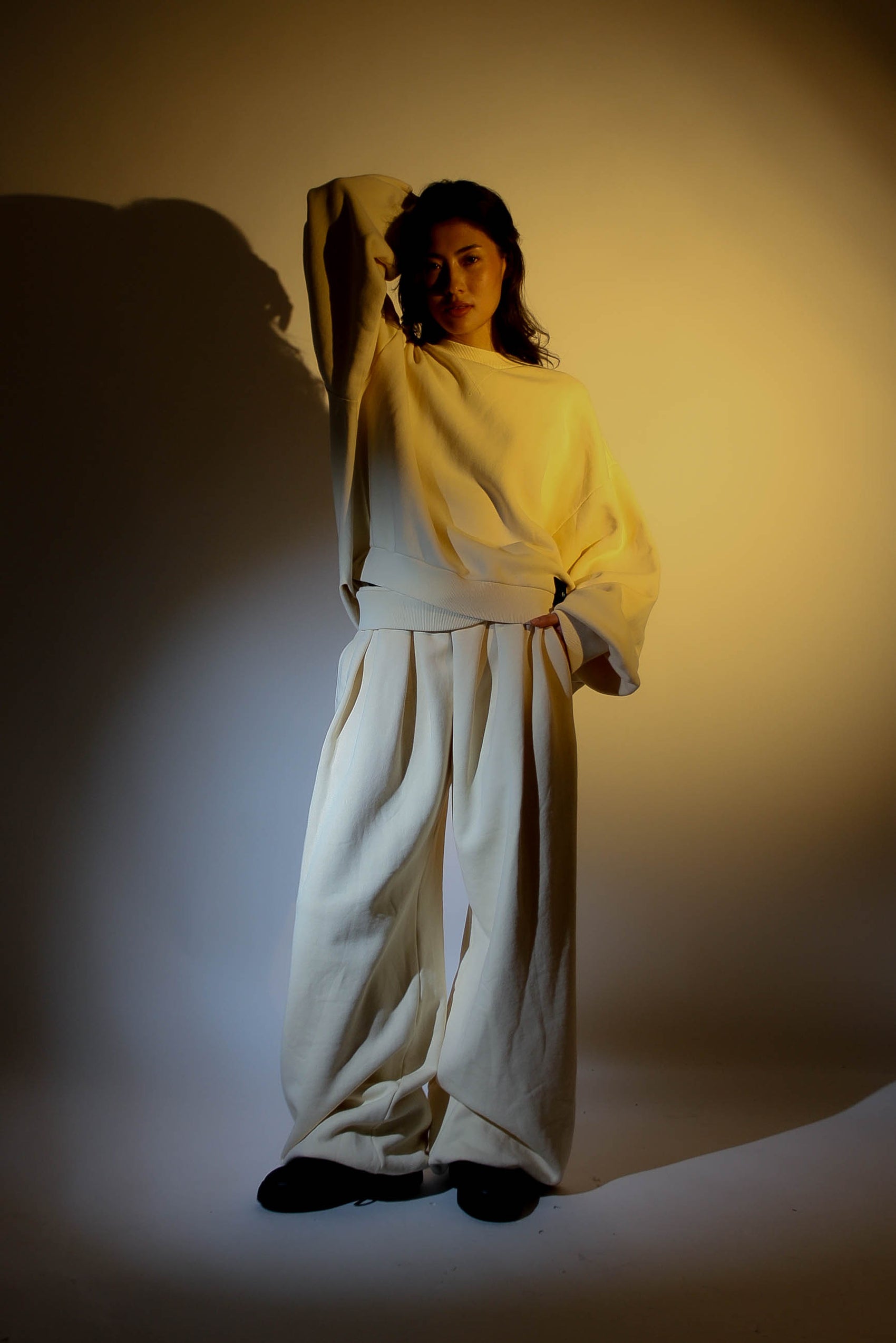 BS Peak Crewneck Sweater - White Cloud