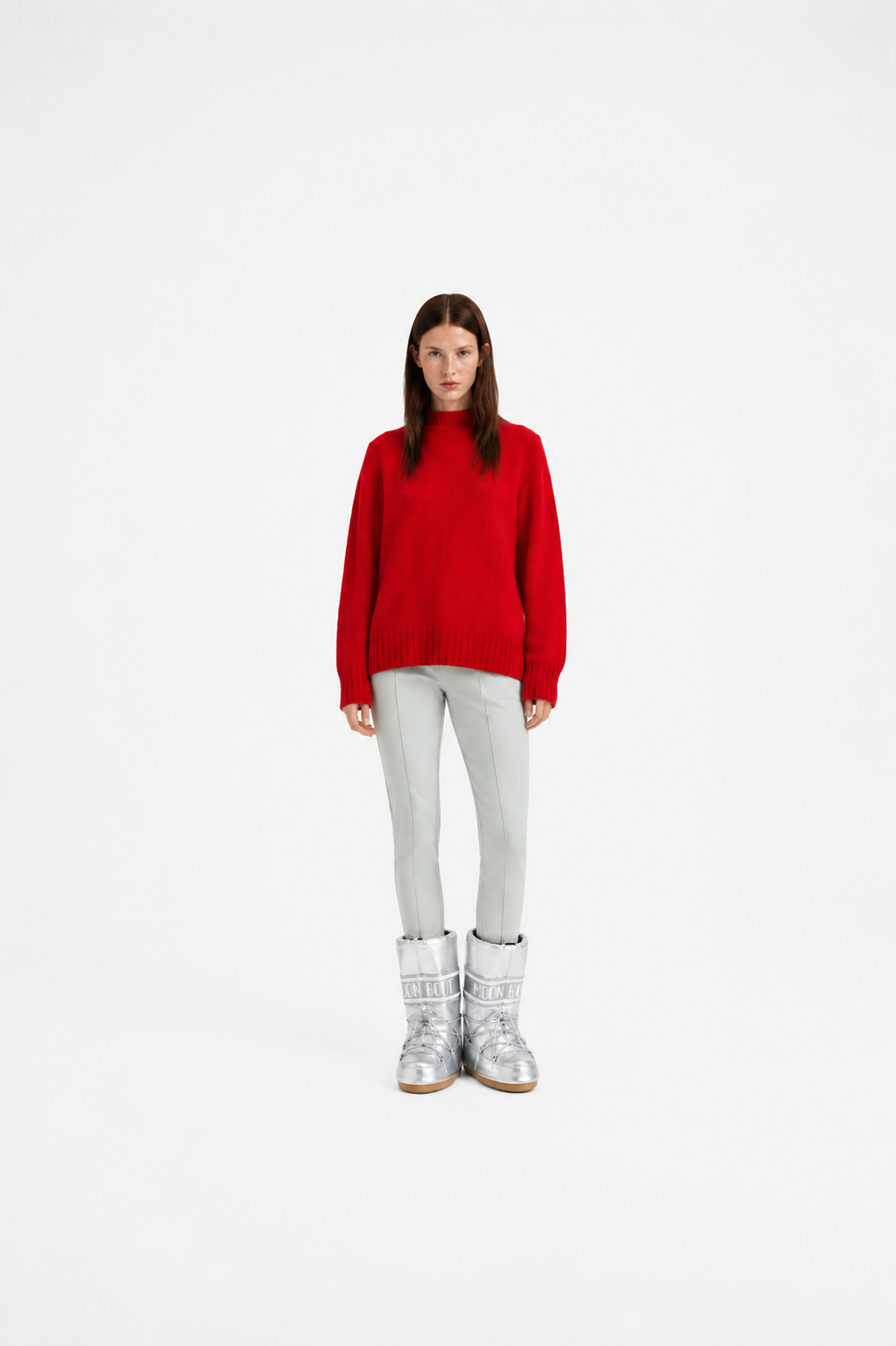Lindsey Crewneck Sweater - Red