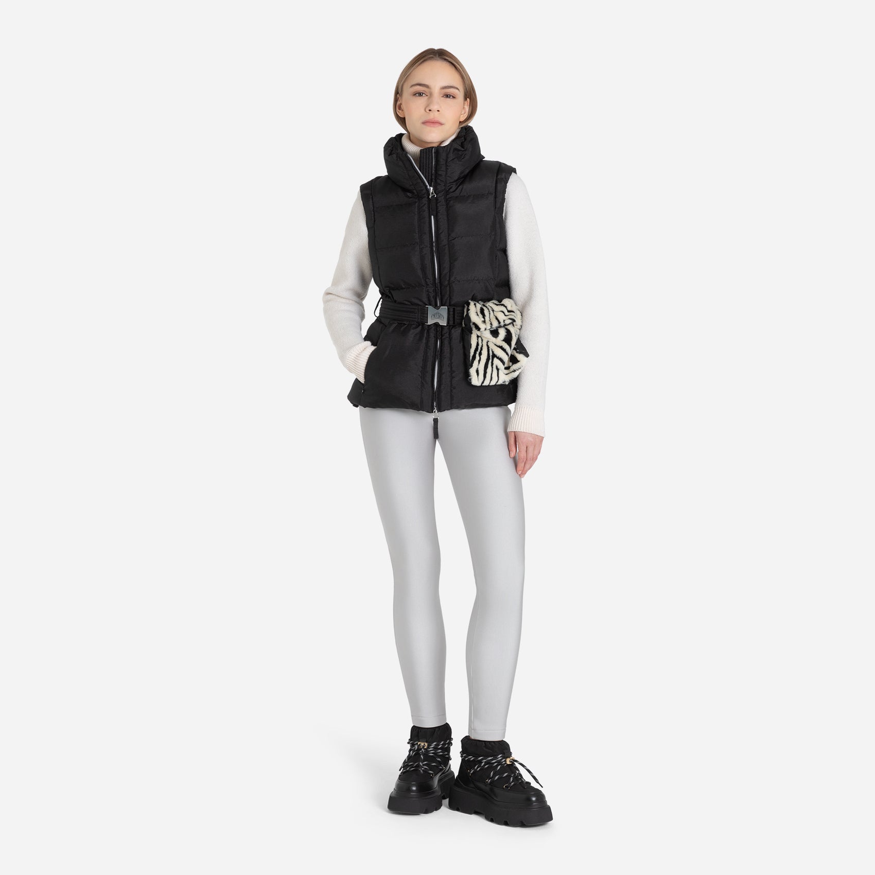 Gilet Gardena in pelliccia zebrata