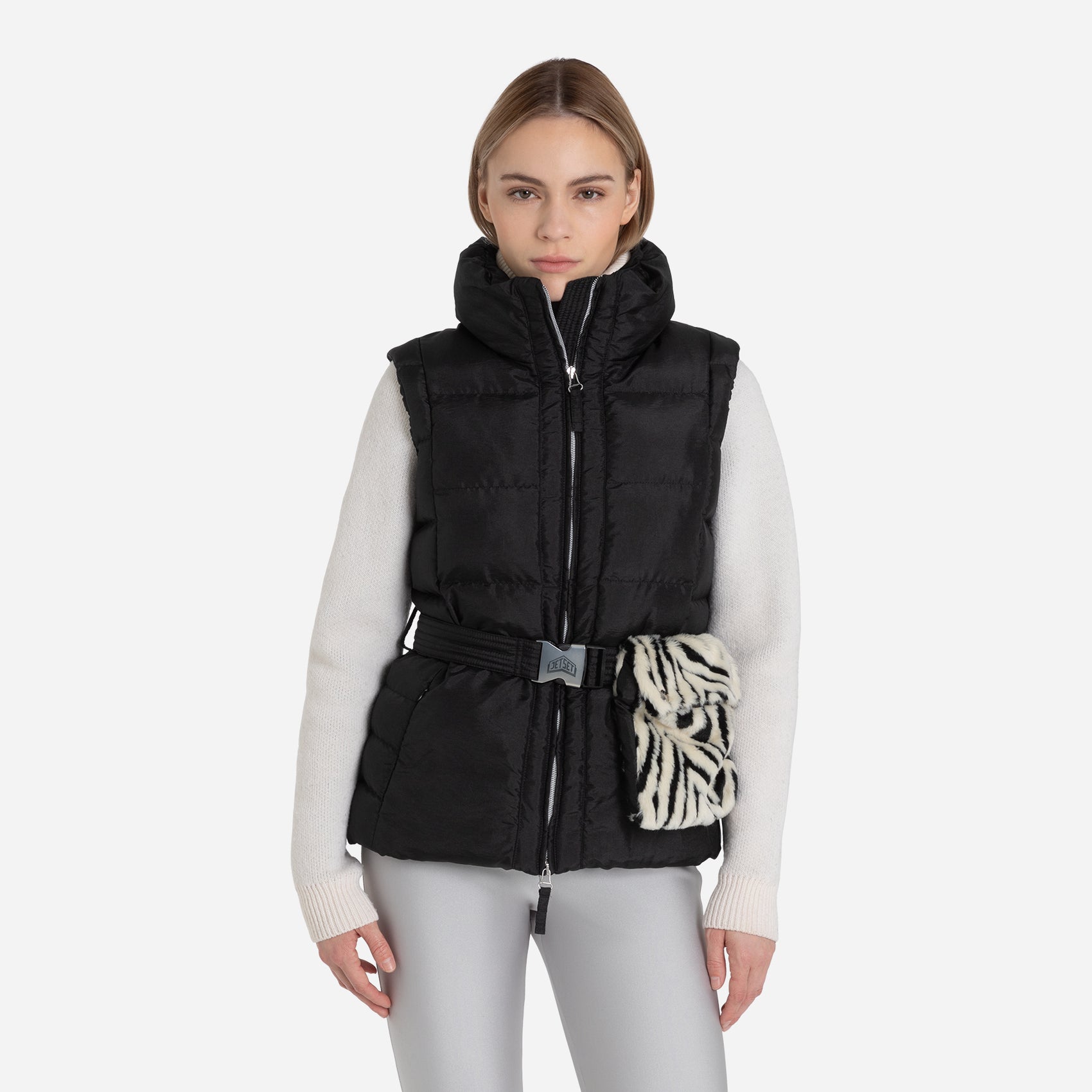 Gilet Gardena in pelliccia zebrata