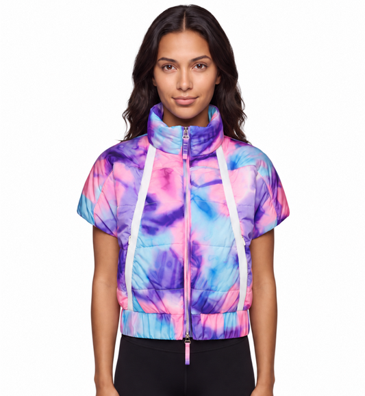 ELISA VEST PRINT - Disco Pink