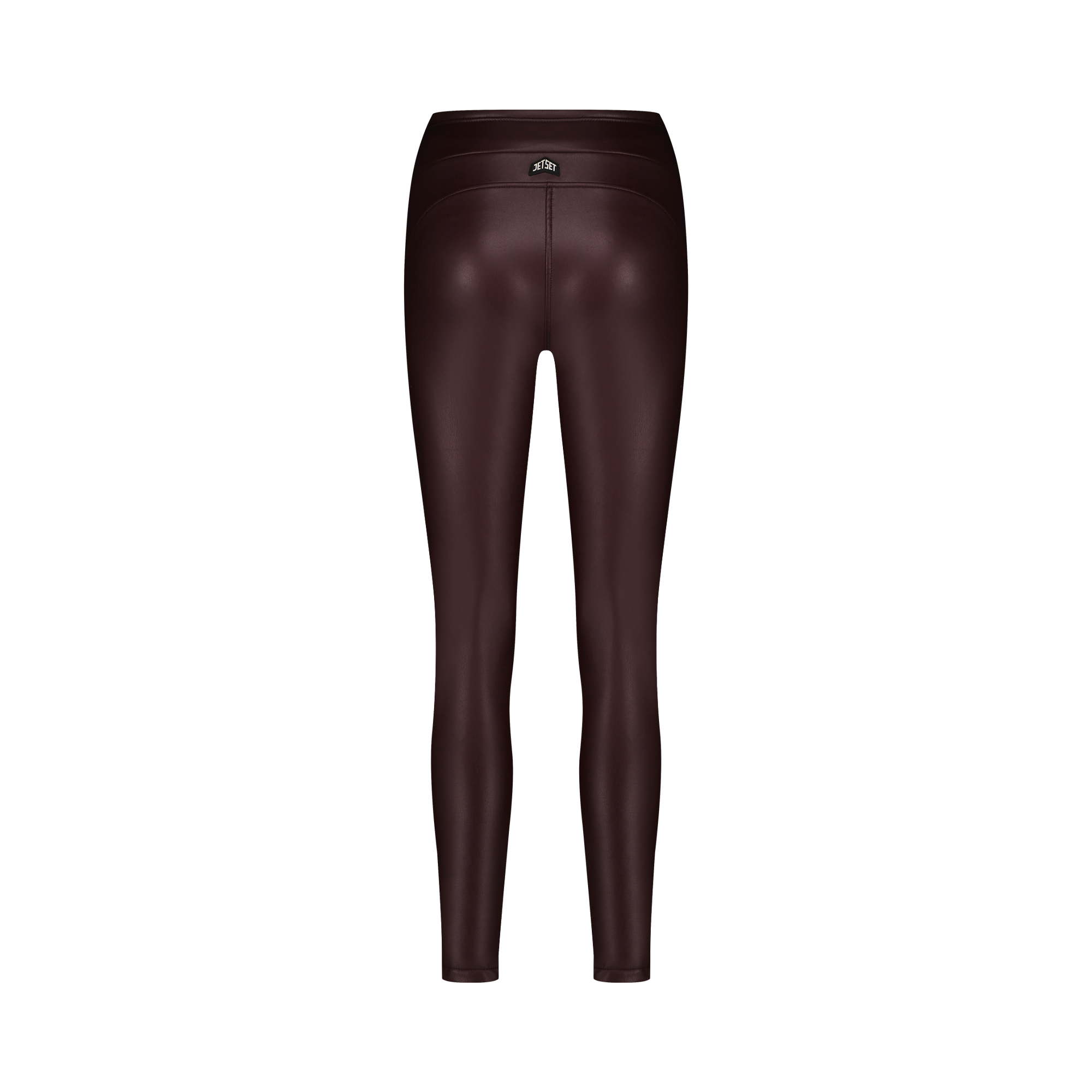 Bordeaux leather top pants